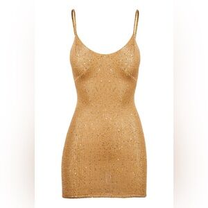 Asta Resort Delilah Gold Dress in Small
